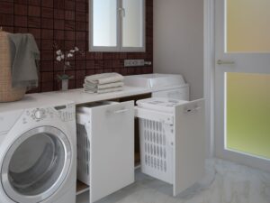 SIGE 590 – 1x53L Laundry Hamper to suit 450mm cabinet