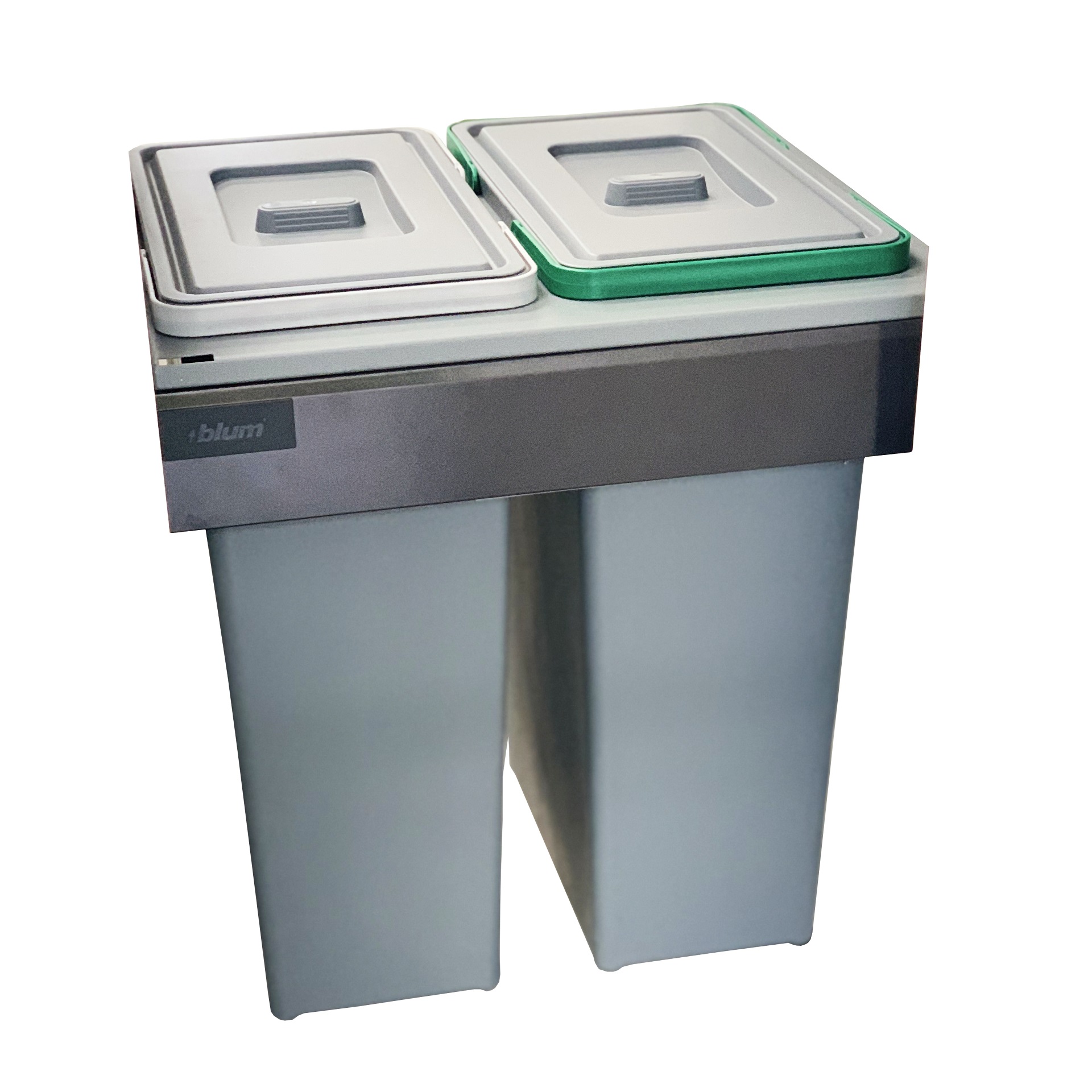 Elletipi 2x35L waste bin for 500mm cabinet with Blum Intivo drawer suitable for kitchen waste bins under sink setups.