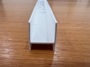 Wardrobe Shelf Stop ENDCAP DOUBLE SIDED 443MM - WHITE
